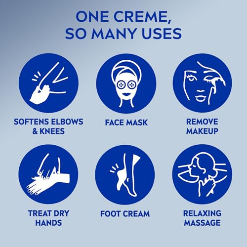 NIVEA Creme Body, Face and Hand Moisturizing Cream for All Skin Types, Rich Body Moisturizer with Provitamin B5, 13.5 Oz Tin